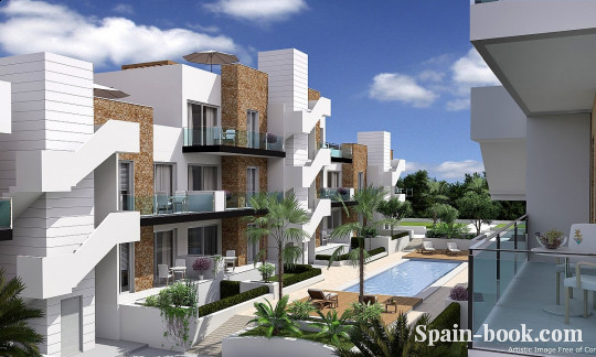 Апартаменты Новый резиденциальный комплекс в 500м от пляжа в Гран Алакант, Аликанте, Коста Бланка, Гран Алакант